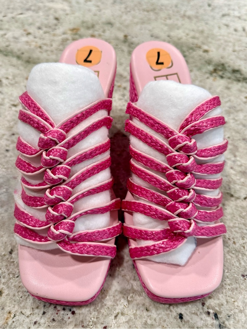Beach by Matisse Pink Strappy Women's Wedge Slide Sandals NWOT